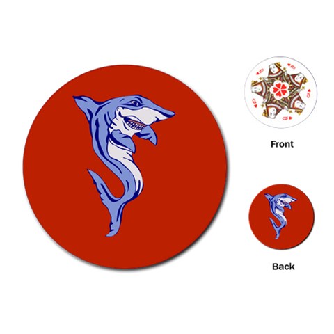 Shark Playing Cards (Round) from ArtsNow.com Front