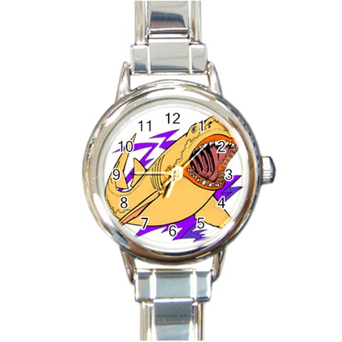 Man eater Round Italian Charm Watch from ArtsNow.com Front