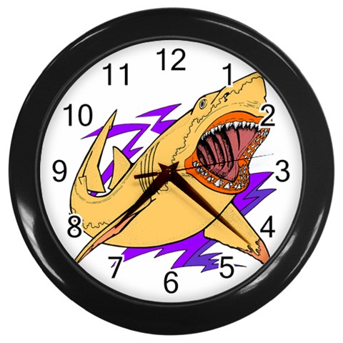 Man eater Wall Clock (Black) from ArtsNow.com Front