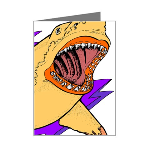 Man eater Mini Greeting Card from ArtsNow.com Left
