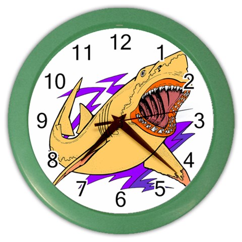 Man eater Color Wall Clock from ArtsNow.com Front