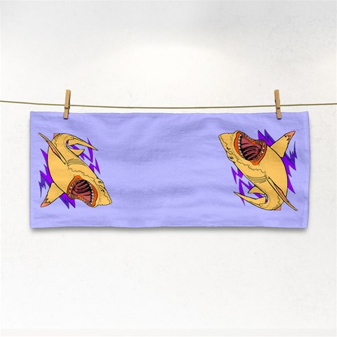 Man eater Hand Towel from ArtsNow.com Front
