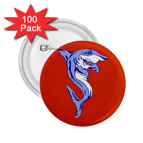 Shark 2.25  Button (100 pack) from ArtsNow.com Front