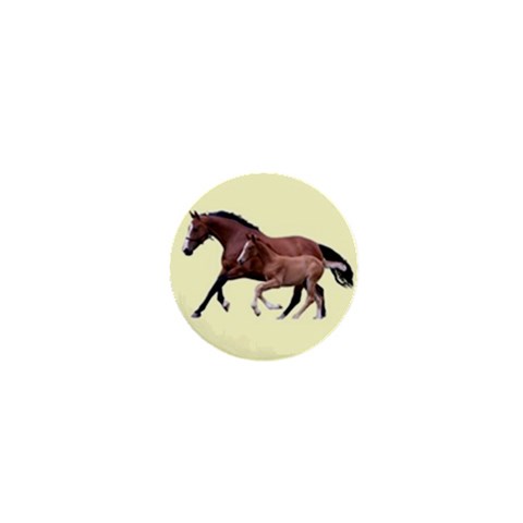Mare n foal 1  Mini Button from ArtsNow.com Front