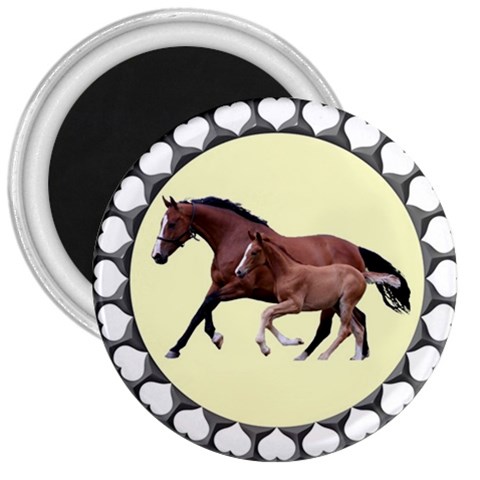 Mare n foal 3  Magnet from ArtsNow.com Front
