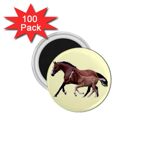 Mare n foal 1.75  Magnet (100 pack)  from ArtsNow.com Front