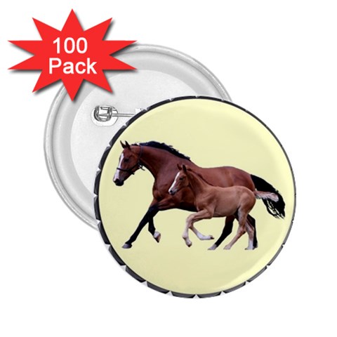 Mare n foal 2.25  Button (100 pack) from ArtsNow.com Front