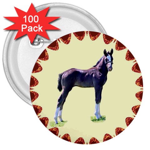 Foal 3  Button (100 pack) from ArtsNow.com Front