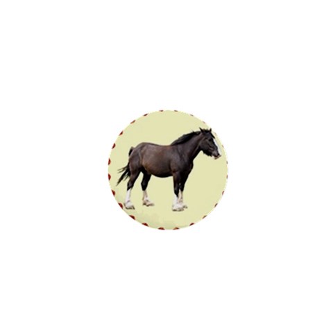 Clydesdale 1  Mini Button from ArtsNow.com Front