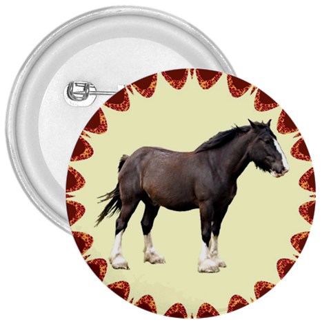Clydesdale 3  Button from ArtsNow.com Front
