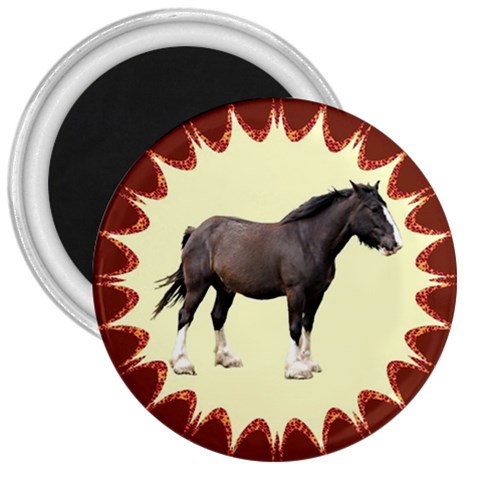 Clydesdale 3  Magnet from ArtsNow.com Front