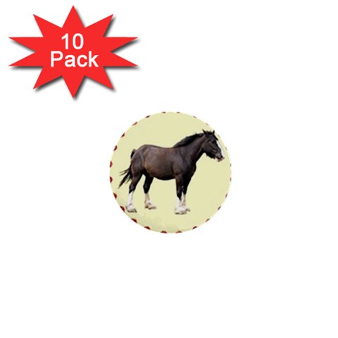 Clydesdale 1  Mini Button (10 pack)  from ArtsNow.com Front