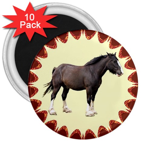 Clydesdale 3  Magnet (10 pack) from ArtsNow.com Front
