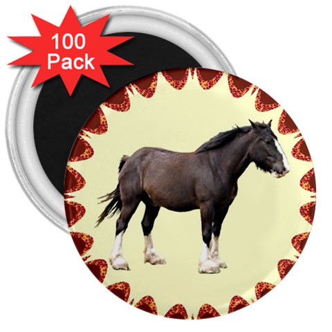 Clydesdale 3  Magnet (100 pack) from ArtsNow.com Front