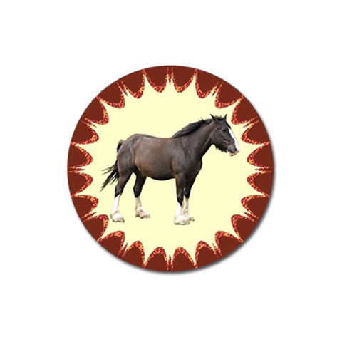 Clydesdale Magnet 3  (Round) from ArtsNow.com Front