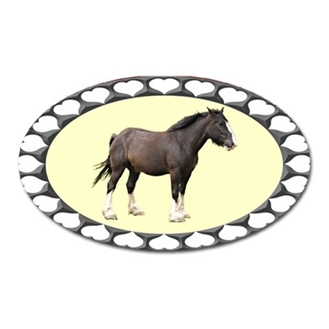 Clydesdale Magnet (Oval) from ArtsNow.com Front