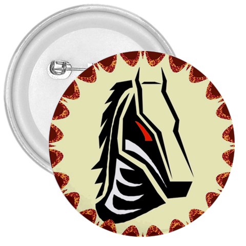 Horse head 3  Button from ArtsNow.com Front