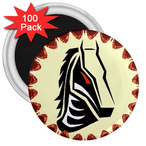 Horse head 3  Magnet (100 pack) from ArtsNow.com Front
