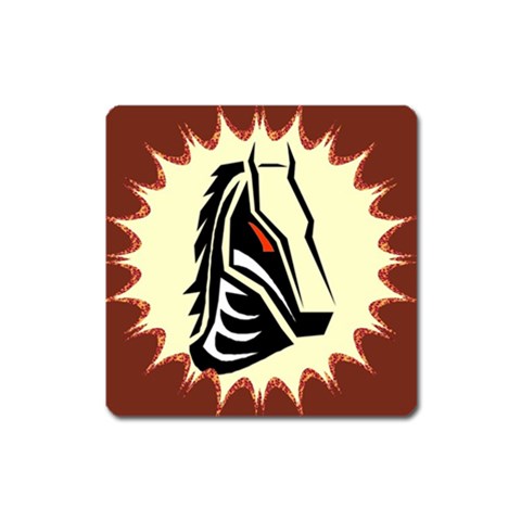 Horse head Magnet (Square) from ArtsNow.com Front