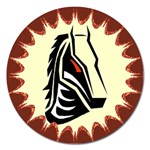 Horse head Magnet 5  (Round)