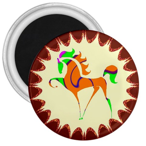 Prancing horse 3  Magnet from ArtsNow.com Front