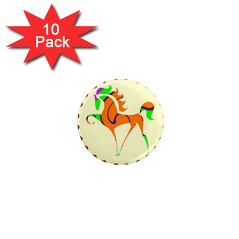 Prancing horse 1  Mini Magnet (10 pack)  from ArtsNow.com Front