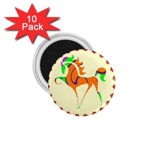 Prancing horse 1.75  Magnet (10 pack)  from ArtsNow.com Front