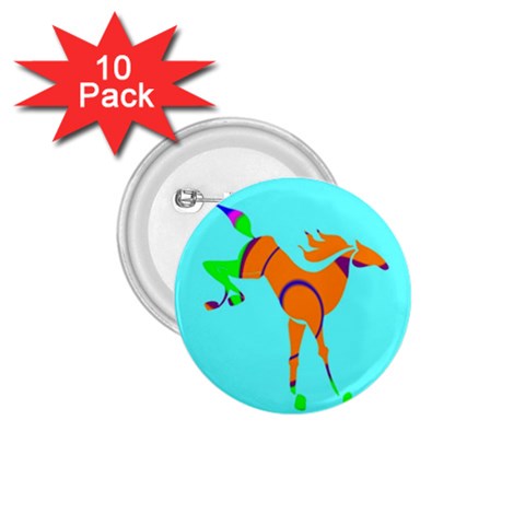 Bucking horse 1.75  Button (10 pack)  from ArtsNow.com Front