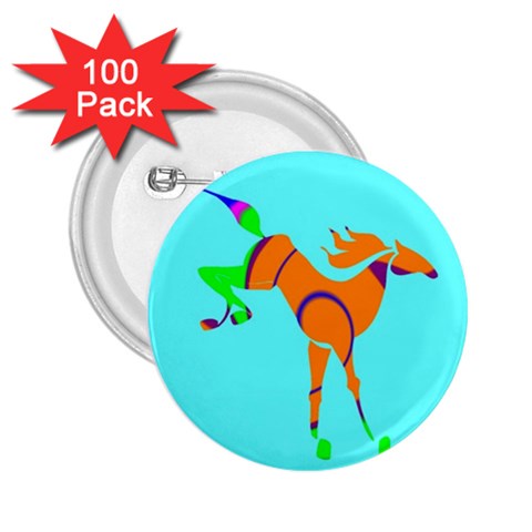 Bucking horse 2.25  Button (100 pack) from ArtsNow.com Front