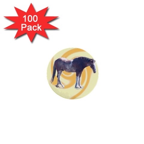 Clydesdale 2 1  Mini Button (100 pack)  from ArtsNow.com Front
