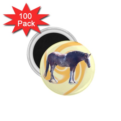 Clydesdale 2 1.75  Magnet (100 pack)  from ArtsNow.com Front