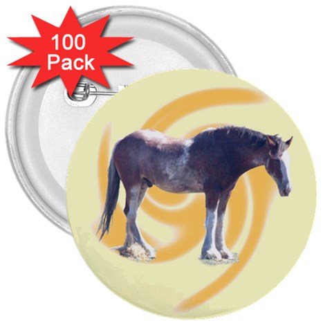 Clydesdale 2 3  Button (100 pack) from ArtsNow.com Front