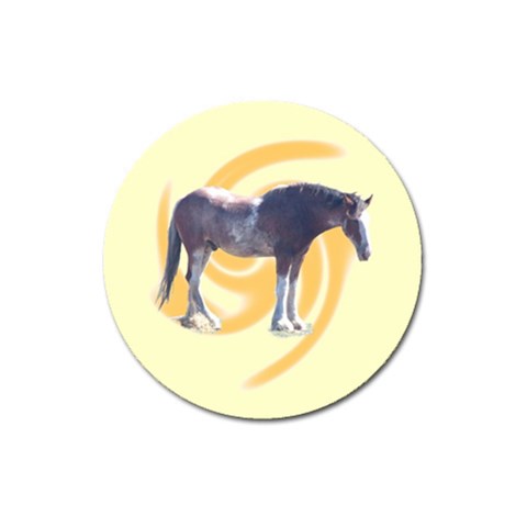 Clydesdale 2 Magnet 3  (Round) from ArtsNow.com Front