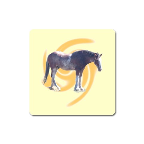 Clydesdale 2 Magnet (Square) from ArtsNow.com Front