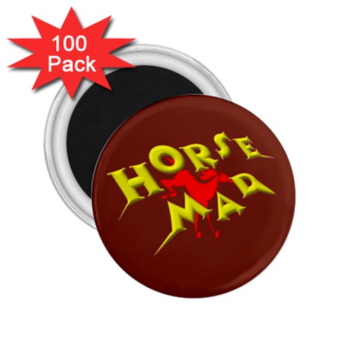 Horse mad 2.25  Magnet (100 pack)  from ArtsNow.com Front