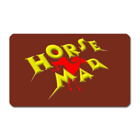 Horse mad Magnet (Rectangular) from ArtsNow.com Front