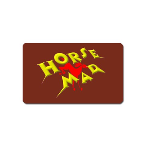 Horse mad Magnet (Name Card) from ArtsNow.com Front