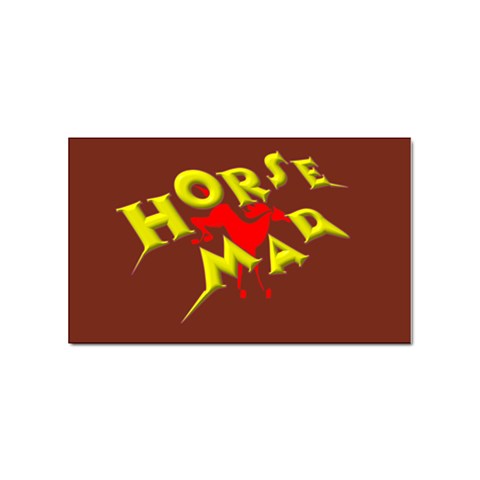 Horse mad Sticker Rectangular (100 pack) from ArtsNow.com Front