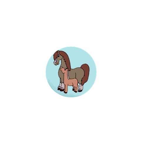 Mare n foal 2 1  Mini Button from ArtsNow.com Front