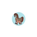 Mare n foal 2 1  Mini Button