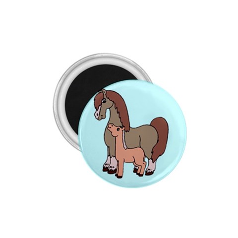 Mare n foal 2 1.75  Magnet from ArtsNow.com Front