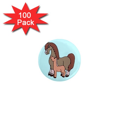 Mare n foal 2 1  Mini Magnet (100 pack)  from ArtsNow.com Front