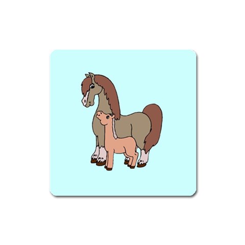 Mare n foal 2 Magnet (Square) from ArtsNow.com Front