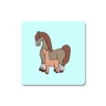 Mare n foal 2 Magnet (Square)