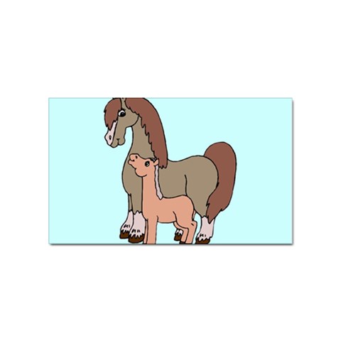 Mare n foal 2 Sticker Rectangular (10 pack) from ArtsNow.com Front