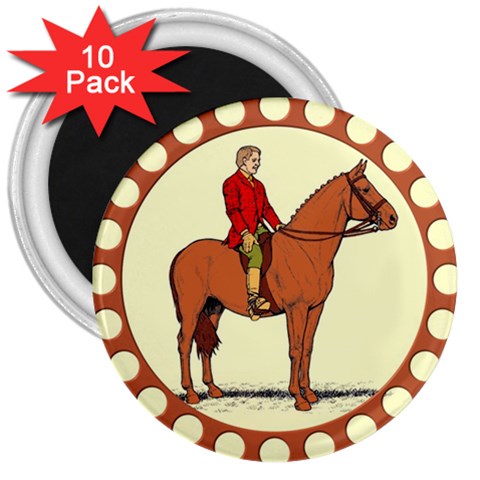 Riding 3  Magnet (10 pack) from ArtsNow.com Front