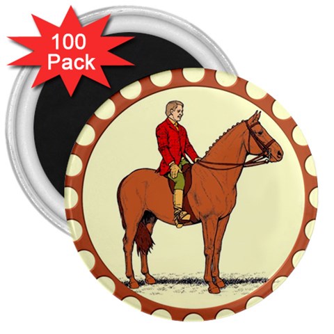 Riding 3  Magnet (100 pack) from ArtsNow.com Front