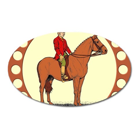 Riding Magnet (Oval) from ArtsNow.com Front