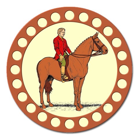 Riding Magnet 5  (Round) from ArtsNow.com Front