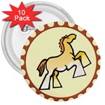 Shire horse 3  Button (10 pack)